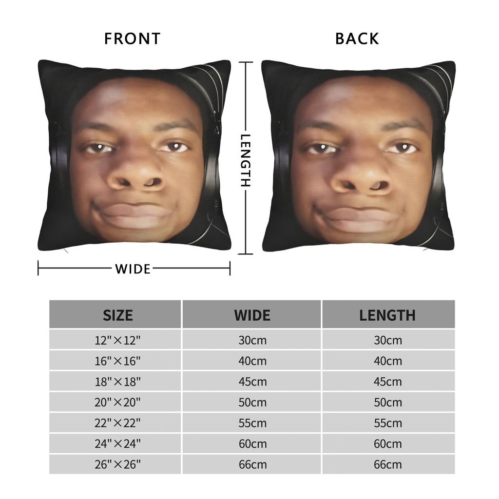 Ishowspeed Funny Meme Square Pillow Case Cushion Cover Fashion Polyester Decor Pillowcase For Home 45X45Cm