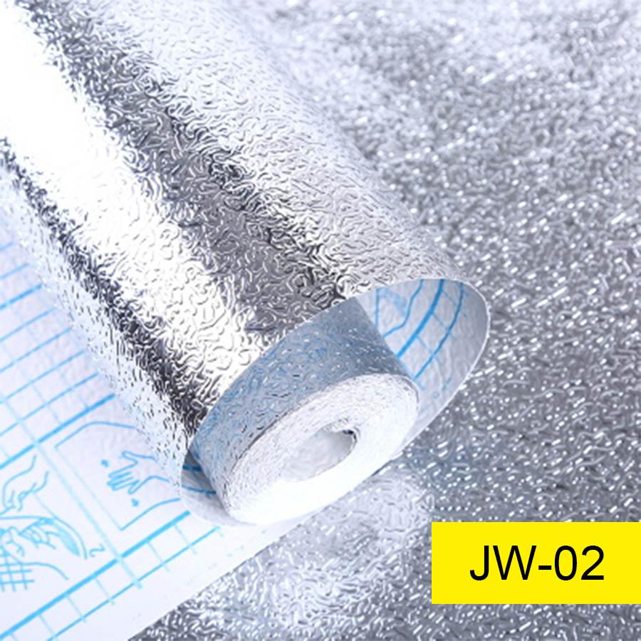 Self-Adhesive Oil-Proof Kitchen Wall Sticker Fire Resistant High Temperature Film Stove Top Cabinet Tinfoil Waterproof Wallpaper