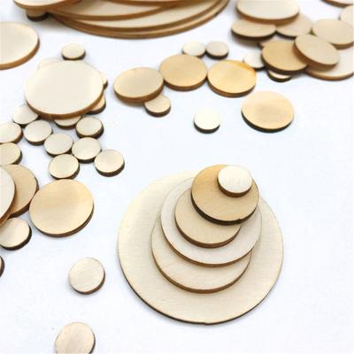 5-100 Stuks Natuurlijke Verjaardag Houten Doe-het-zelf Knutsel Cirkelvormige Schijven Bruiloft Schilderen Houten Schijven Hout Knutsel Ornament Decor