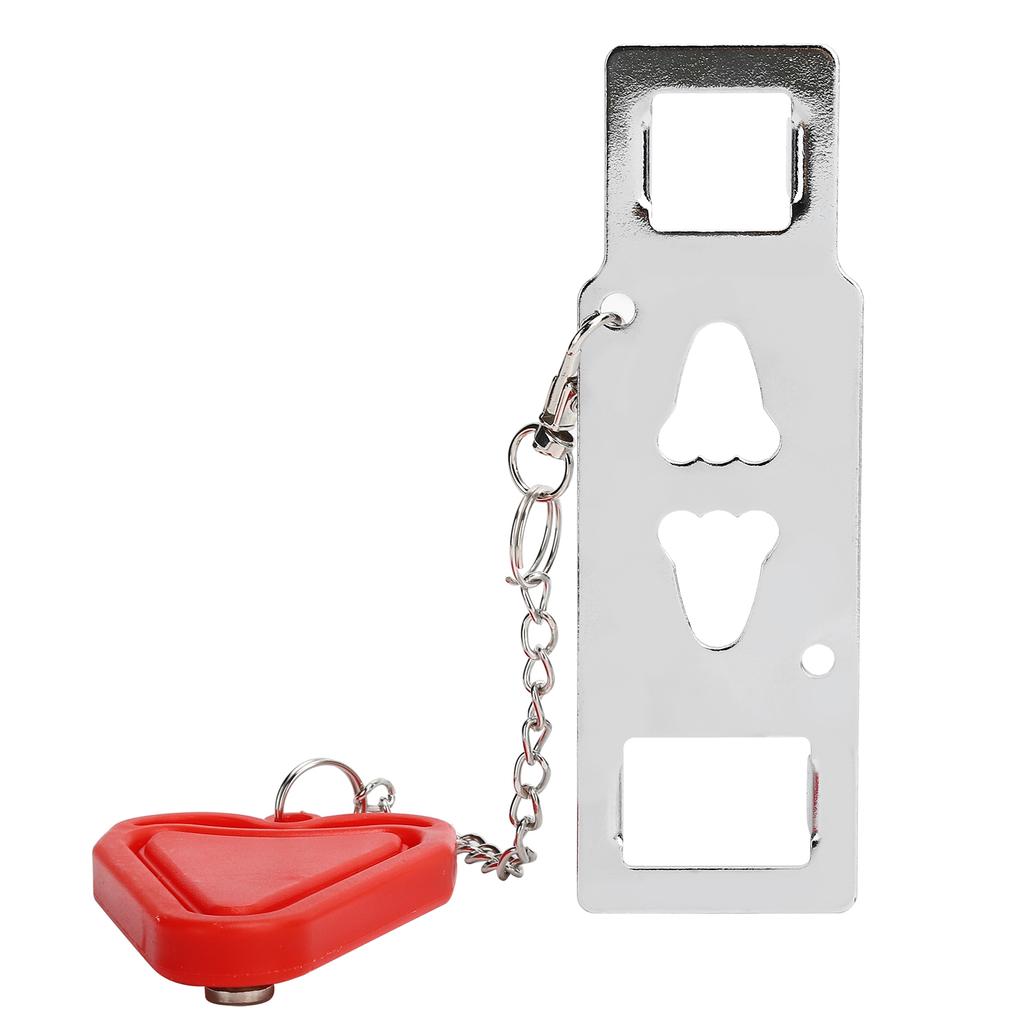 Travel Door Lock Portable AntiTheft Safety Lock Stopper for Hotel Travel Accommodation Red