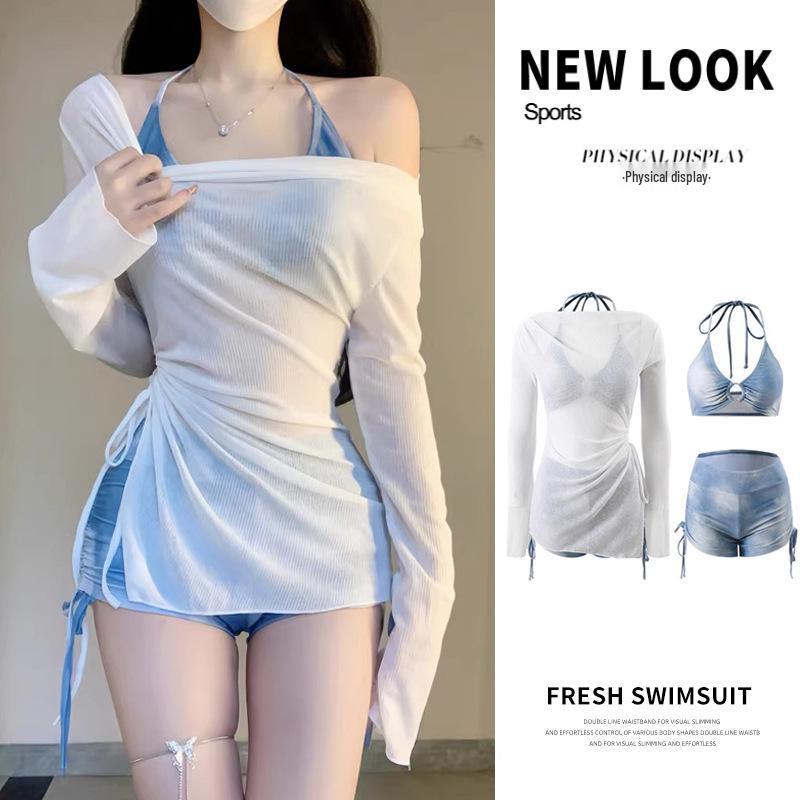 

Женский купальник-тройка для похудения Санья: Стильные консервативные купальники, скрывающие живот, на 2025 год. M (45-50 kg)