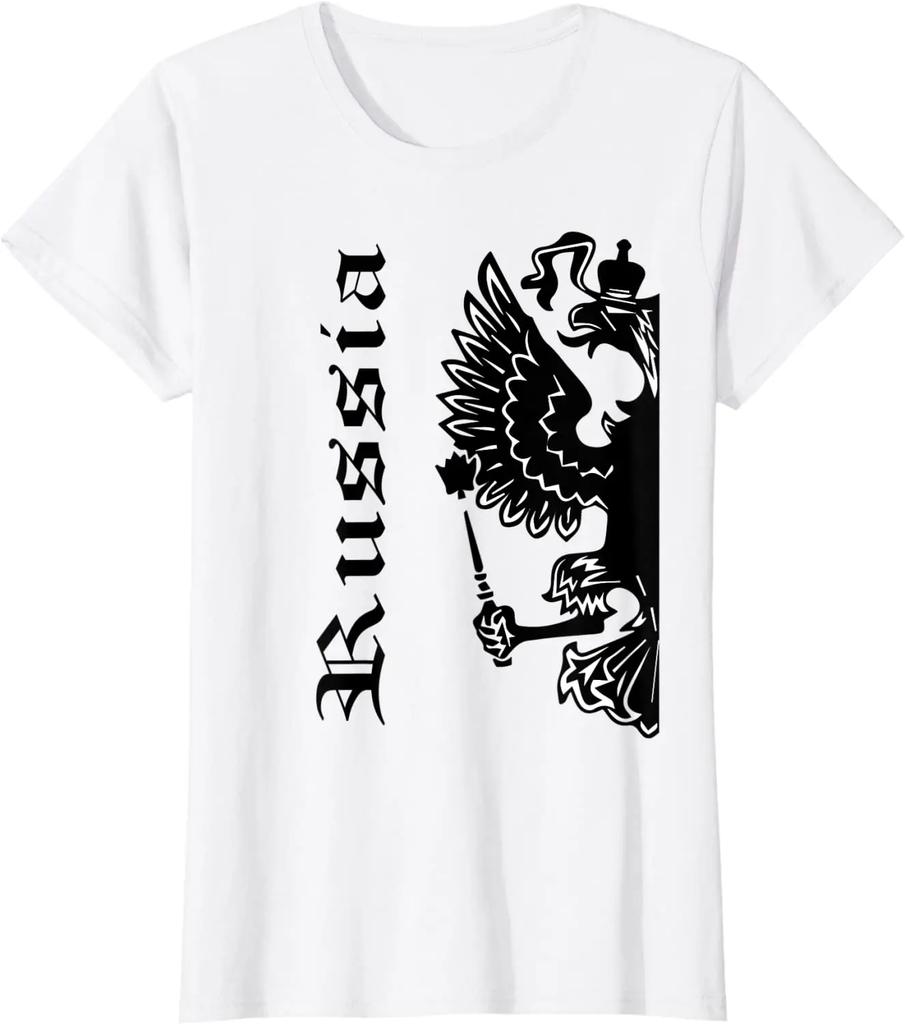 Russia Flag Crest Men TShirt Short Sleeve Casual Cotton ONeck Summer T Shirt