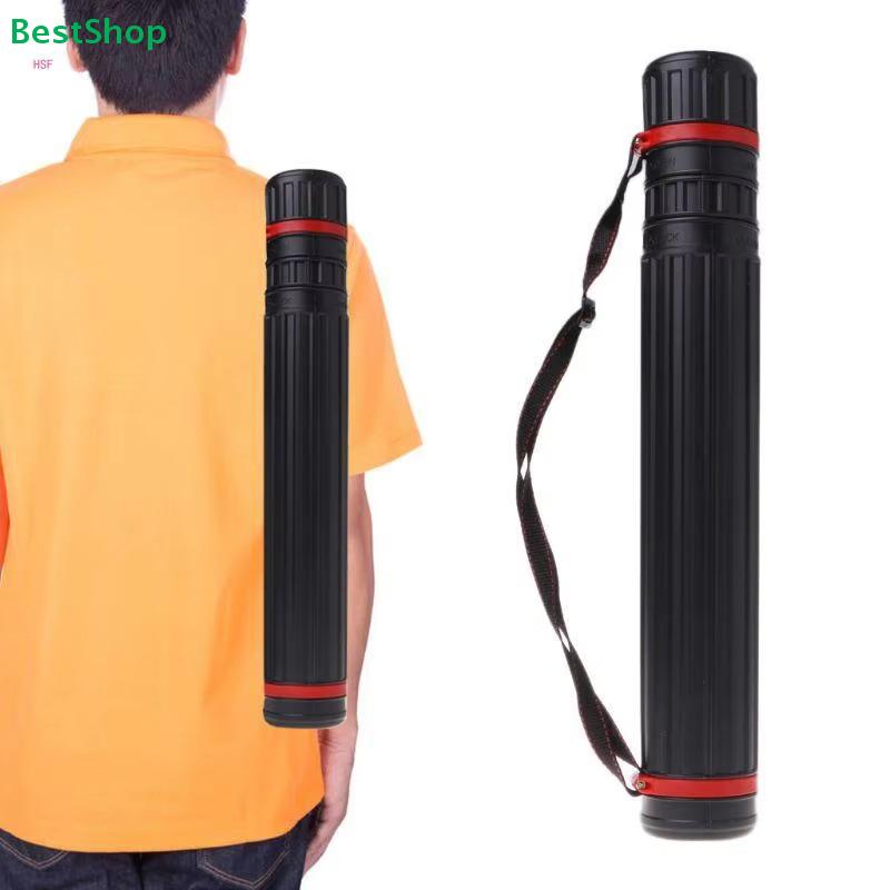 Adjustable Scalable Painting Cylinder With Shoulder Straps Drawing Cylinder-Plastic Art Storage Tube Box