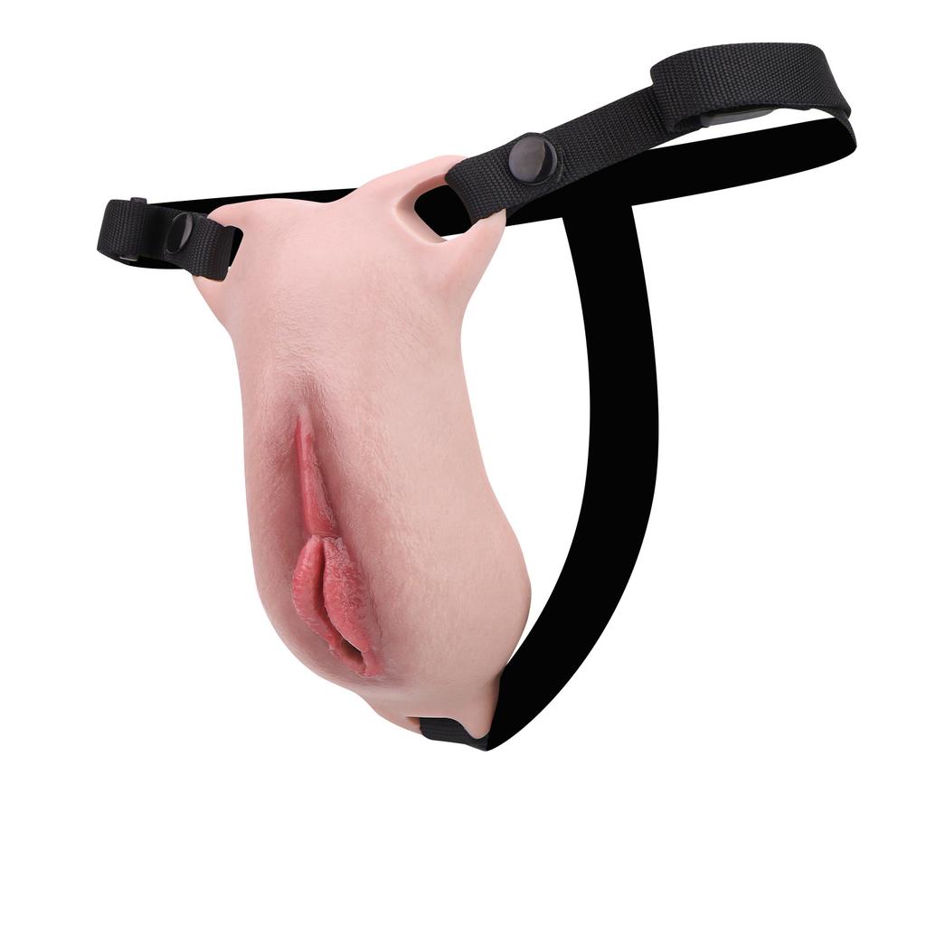 FAAK Silicone Chastity Cage Penis Cover Insertable Vaginal Pant Discreet Daily Wear Chastity Device Realistic Clitoris Wholesale