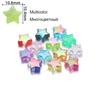100 stuks Acryl Spacer Losse Kralen Vijfpuntige Ster Transparant Regenboogkleur Kralen Voor Sieraden Maken Handwerk Accessoires