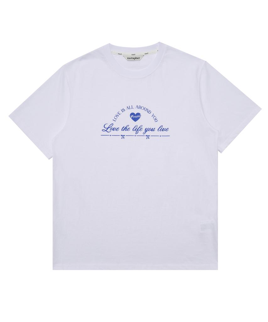 Metapeo Met Love Present Short Sleeve T-Shirt White