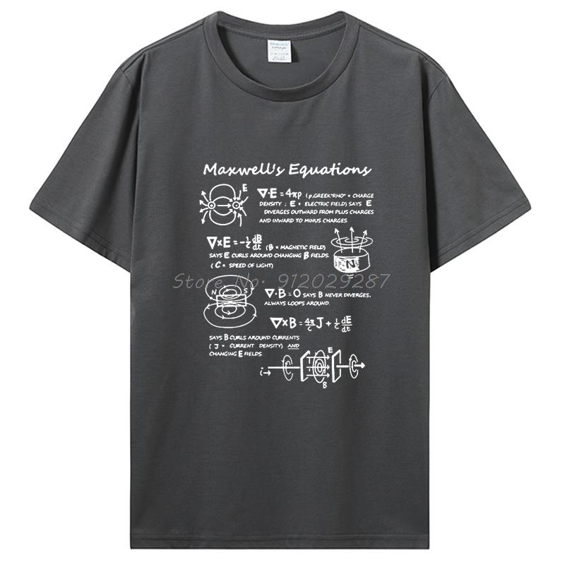 Funny Electromagnetic Physics Maxwell Equation T Shirt Cotton Tshirt Birthday Gifts Summer Style T-shirt Men Clothing