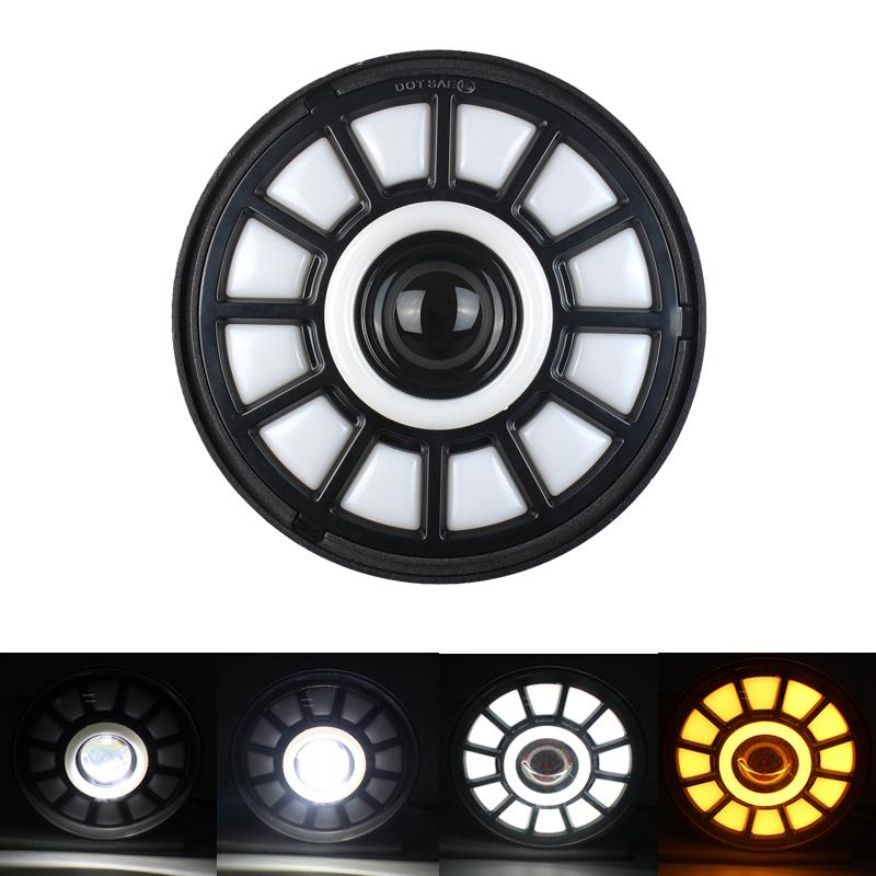 Universal 7 Inch Led Car Motorcycle Headlight DRL H4 Headlamp For Harley BMW Yamha Honda 7" Headlight