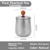 High Quality Lightweight Camping Titanium Tea Cup Portable Double-Wall Coffee Tea Mug Ti Tea Cup Hiking Tea Cup