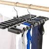 1Pc Belt Hanger Multifunctional Space Saving Luxury Display Belt Organizer With 12 Slot Tie Scarf Hanger Closet Storage Holder