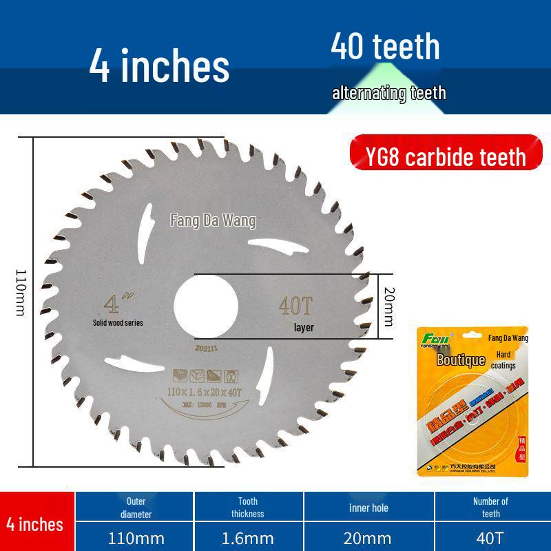 Woodworking YG8 Alloy Circular Saw Blades: 4-inch, 7-inch, and 10-inch for Portable Cutting Machines