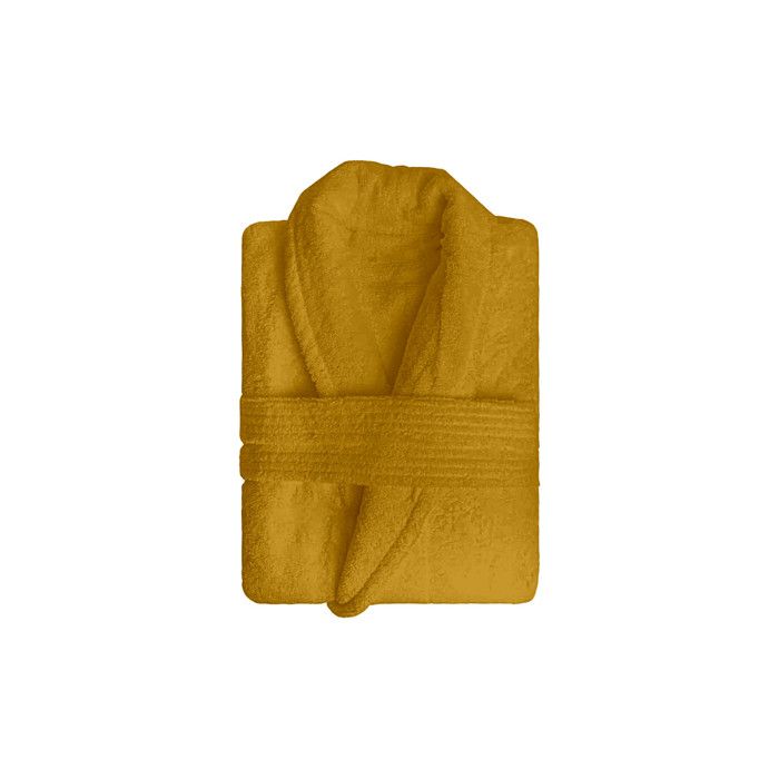Peignoir en coton 500gr/m2 Taille 14-16 ans LAGUNE moutarde, par Soleil d'Ocre