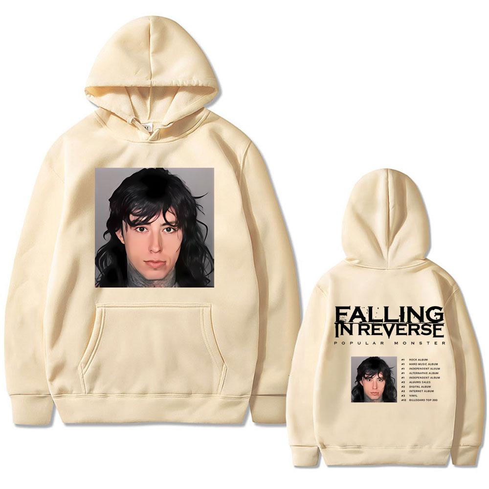 Limited Falling in Reverse Popular Monster Hoodie Ronnie Radke Mugshot Sweatshirt Men Women Rock Metal Oversized Hooded Pullover