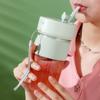 1 STÜCK Tragbarer Wiederaufladbarer Entsafter, Elektrischer Saftbecher mit Strohhalm für Outdoor-Sport, 350ML Frucht Automatischer Mixer Küchenwerkzeug
