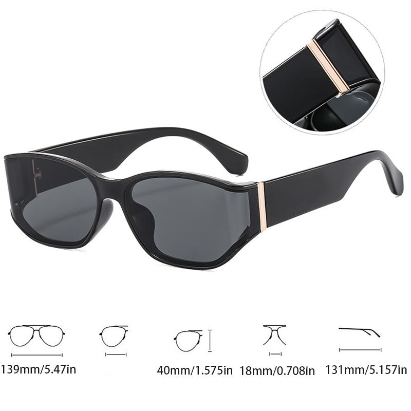 Malý obdélníkový zakřivený trendy módní brýlový rám Evropské a americké venkovní sluneční brýle