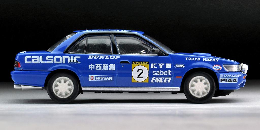 Tomica Limited Vintage Neo Scale Nissan Bluebird Team Calsonic 1989 All Japan Rally Spec 1/64 TLV-N185c SSS-R #2 (Finished Model)