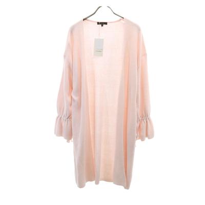 Unused Rienda Long Sleeve Long Knit Cardigan S Pink Women Used