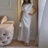 Spring new, European and American women's clothing, fashionable and elegant solid-color diagonal-neck off-the-shoulder slim-fit dress