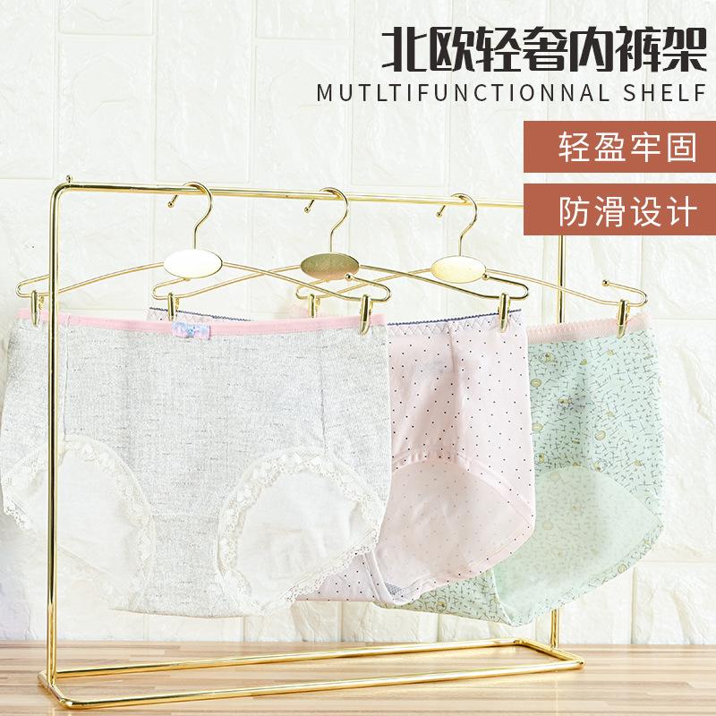 Fashion Underwear Display Rack Clothing Store Window Metal Hangers Underpants Lady's Bra Show Cloakroom Small Organizer Shelf