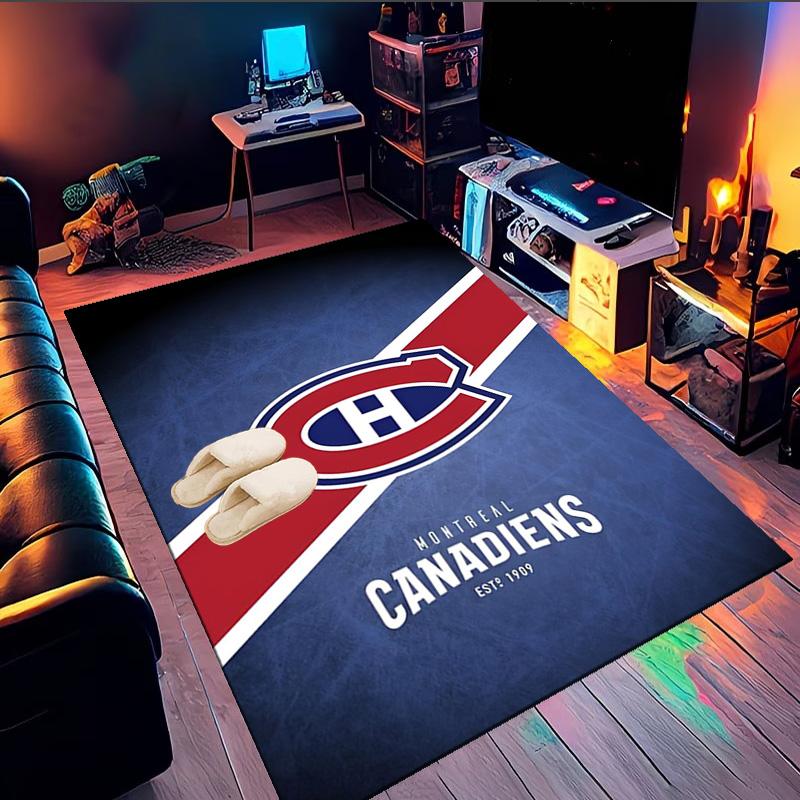 Canadiens Hockey Team Area Rug Suitable for Indoor And Outdoor,Carpets for Kitchens, Homes, Offices, Living Rooms,Home Decor,Christmas Gift
