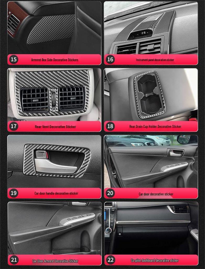 Toyota Camry 12-14 Carbon Fiber Navigation Panel Trim Sticker