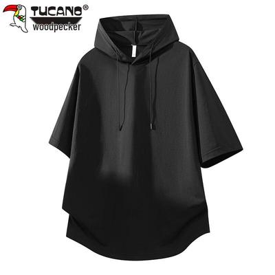 Men's Summer Hooded Ice Silk Breathable T-Shirt