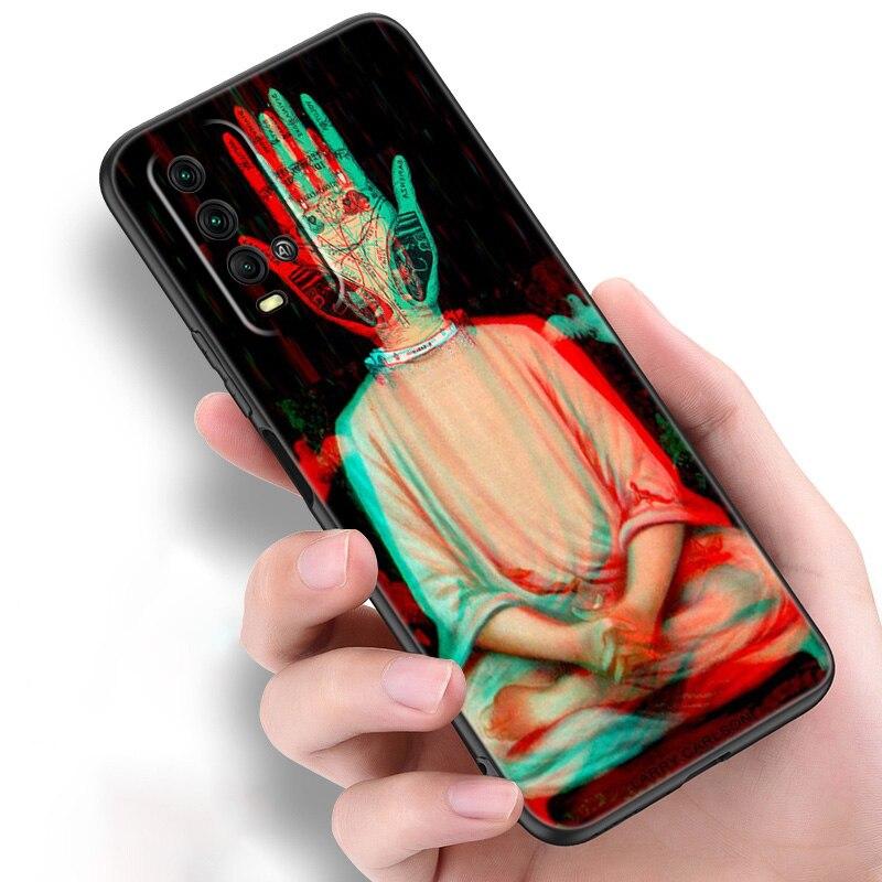 Pentagramm 666 Dämonische Satanic Silikon Telefon Fall Für Xiaomi Redmi Hinweis 11 10 9 8 Pro 11T 10T 10S 9S 8T 9 9A 9C 9T Schwarze Abdeckung