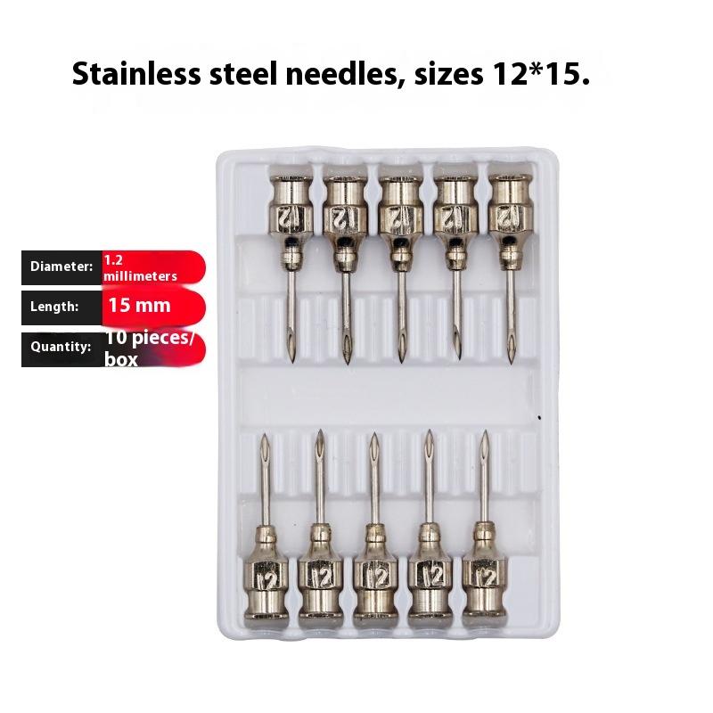 1 Set 20-50 ml Veteriner Alet Şırınga Aşı Enjeksiyonu Ayarlanabilir Doz 304 Paslanmaz Çelik İğne Ucu Dağıtıcı Hayvancılık Kümes Hayvanları