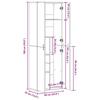 VidaXL Buffet haut sonoma gris 60x35x180 cm bois d'ingénierie, buffet, meuble de rangement, armoire haute, armoire, armoire 3276670