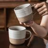 Creative Splicing Mug Ceramic Coffee Cup Large Capacity Home Breakfast Milk Oat Cup Personalized Tea Cup