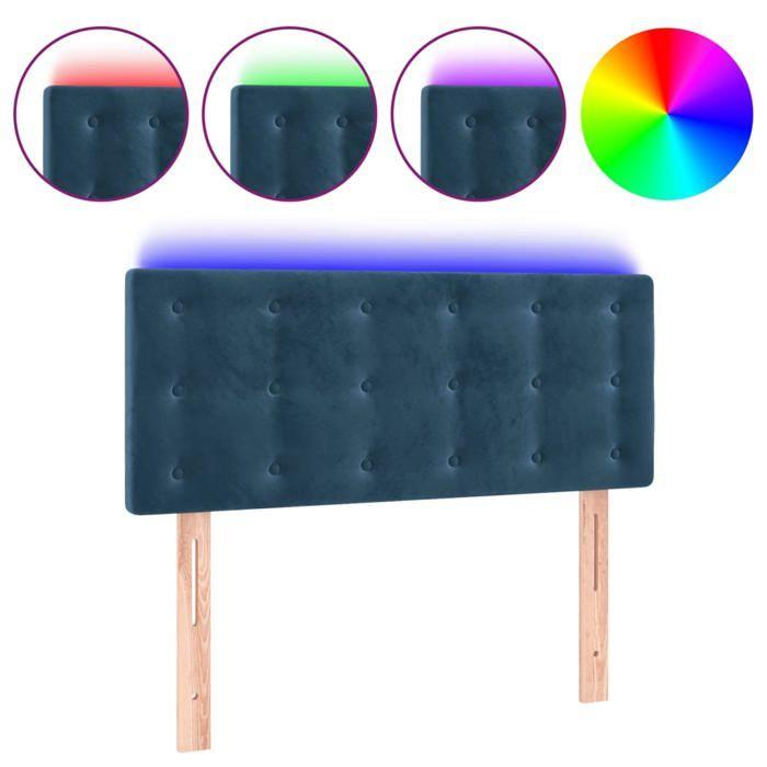 VidaXL LED Headboard Bedroom Furniture Single Bed Accessory Headboard Bed Frame Interior Dark Blue 3122092