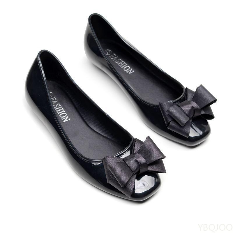Fashion Shallow mouth square toe for women sweet fashionable lightweight bow tie flat shoes for women comfortable casual shoes