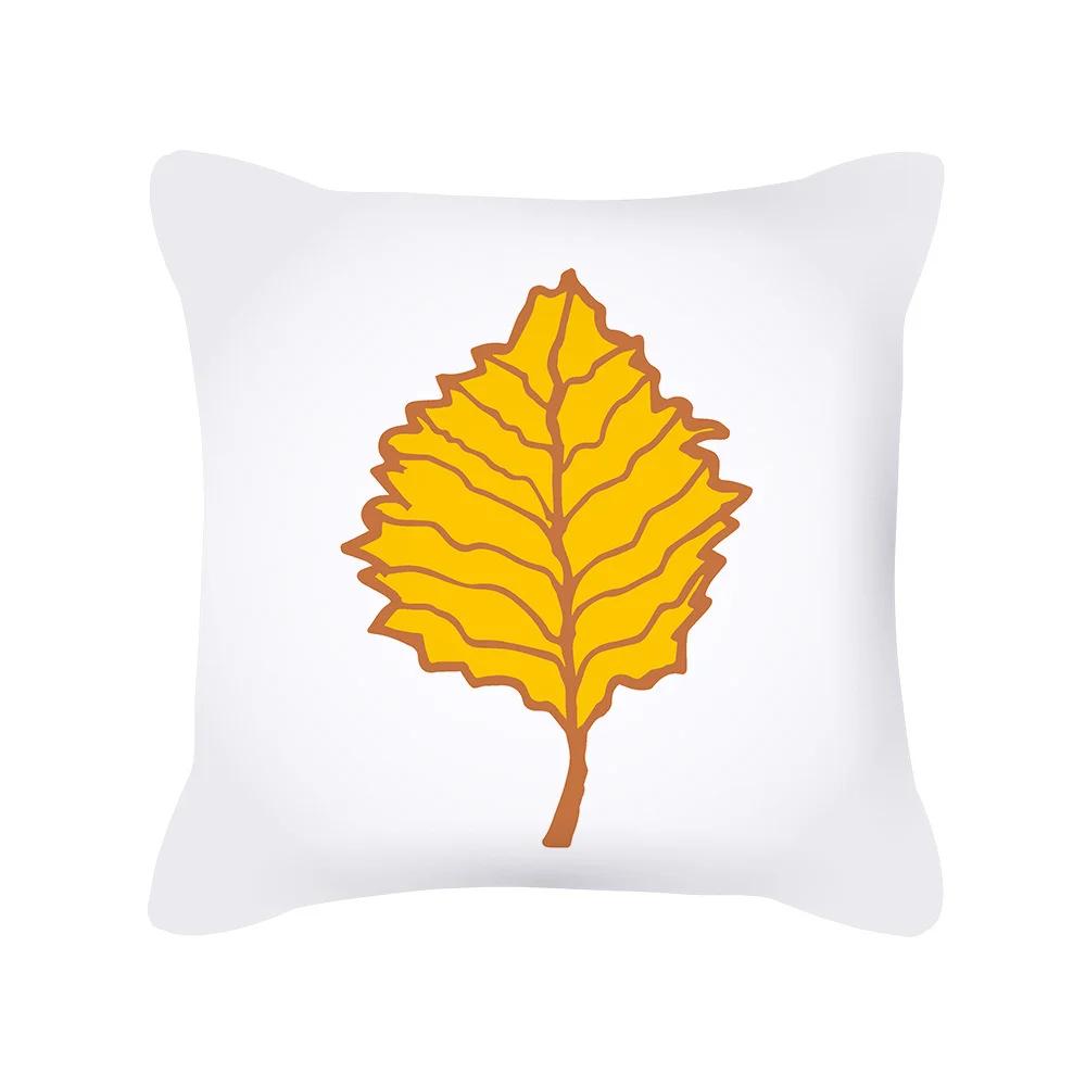 

Наволочка с персиковой кожей, букет растений, листья, новое украшение для дома, подушка для дивана в скандинавском стиле, чехол для подушки 40x40cm