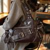 Winter retro bag women's 2025 new niche large-capacity commuter messenger bag fashionable versatile shoulder tote bag
