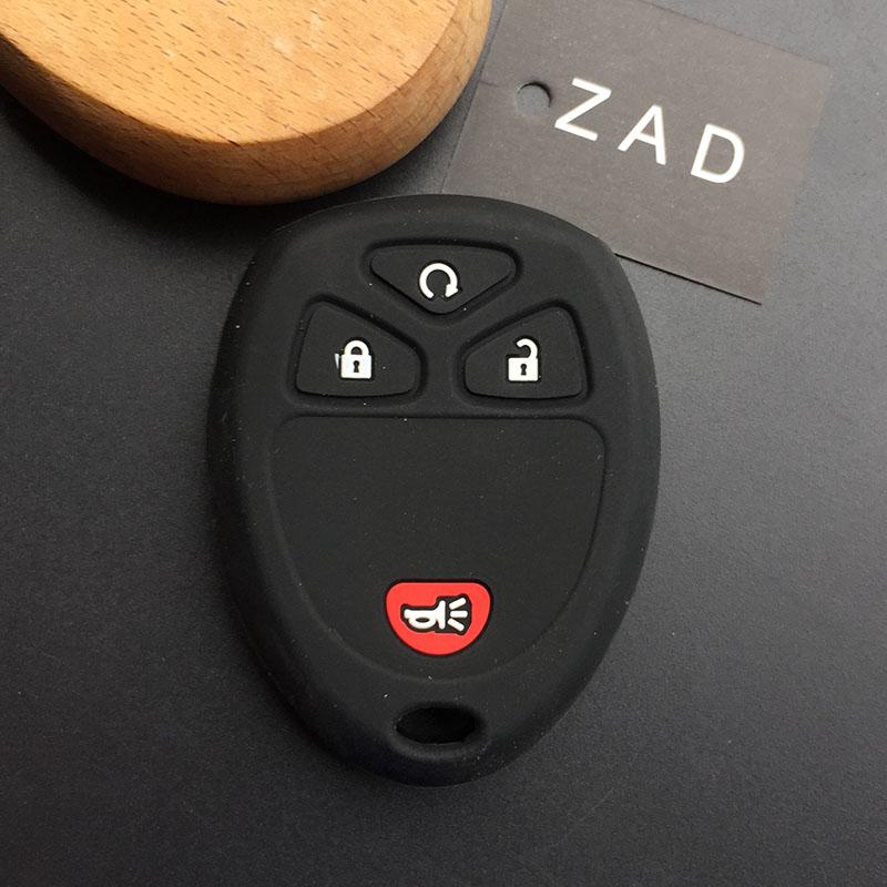 ZAD silicone rubber car key cover case set for Buick for GMC for Chevrolet for Cadillac PONTIAC SATURN Aura Impala 4 button key