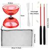 Bowl Shape Chinese Yoyo Diabolo Set Soft Diabolo Toy Portable Chinese Diabolo  Body Building