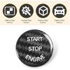 1 PC Car Start Button Decorative Sticker, Engine Start Button Cover Accessories, Car Ignition Button Cover Replacement, Suitable for Most Cars