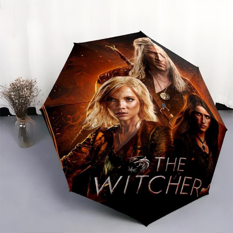 Witcher Trilogy Automatic Umbrella - Suitable Travel Outdoor Portable Umbrella Birthday Gift Daily Essentials