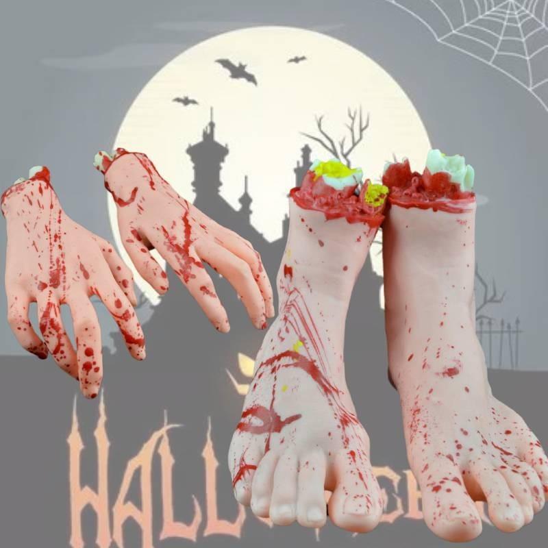 Halloween Bloedige Lichaamsdelen Realistisch Hart Hersenen Afgehakte Hand Voet Kostuum Accessoires