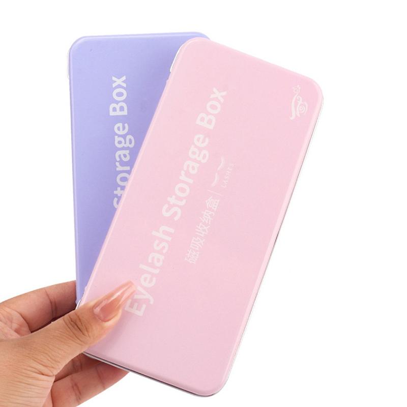 Disketler Cımbızlar ile Boş Manyetik Takma Kirpik Saklama Kutusu Takma Kirpik Tutucu Kılıf Kap Konteyner Seyahat Paleti Kirpik Tutucu