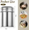 1Pcs Stainless Steel Powder Sugar Shaker Duster with Lid Fine Mesh Shaker Powder Cans for Baking Soda Cocoa Cornstarch Coffee