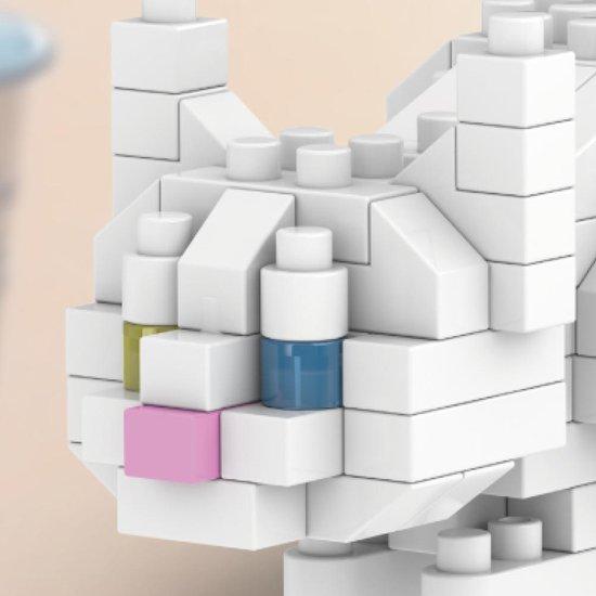 Nanoblock White Cat D (698-A9dr)