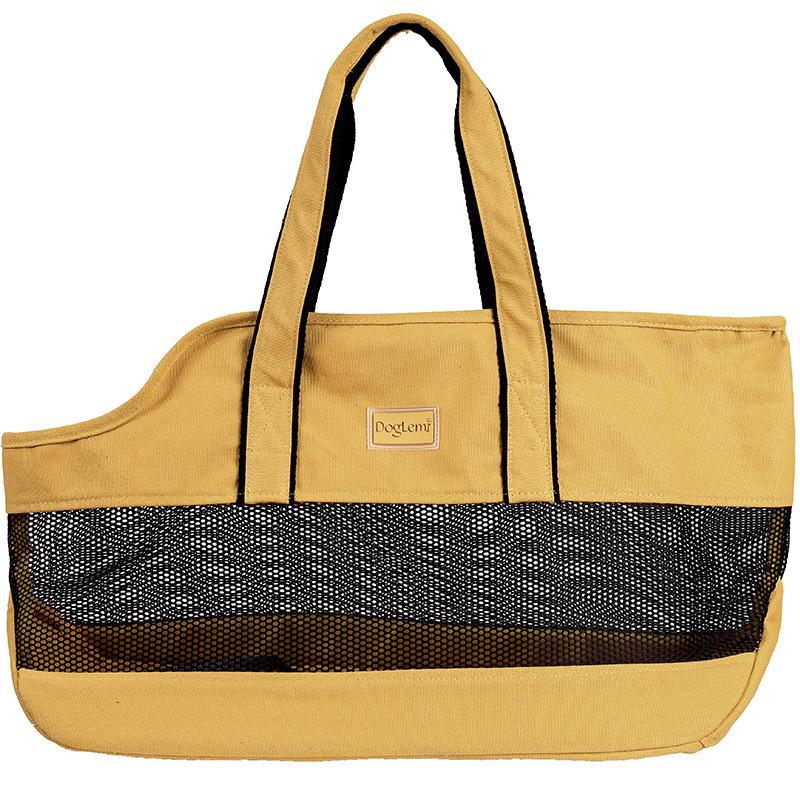 Small Fresh Pet Carrier Bag Canvas Mesh Breathable Portable Puppy Cat Handbag Backpack Lightweight Outdoor Travel Going Out Bag for Small Pets Pet
