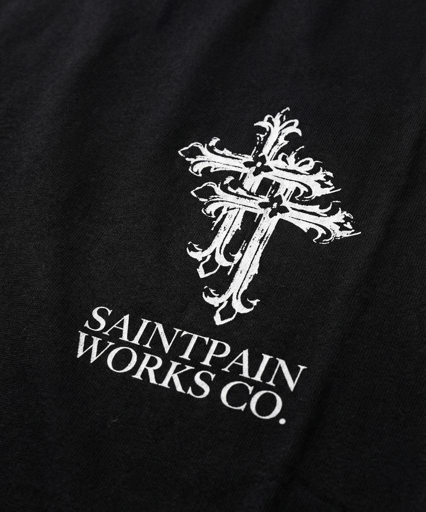 SAINTPAIN Sp Air Cotton Double Cross Short Sleeve Tee Black