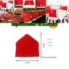 Festive Red Christmas Chair Cover With Santa Hat Design For Holiday Dinner Parties