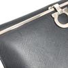Salvatore Ferragamo Gancini logo Long wallet Long Wallet Leather Black/Silver
