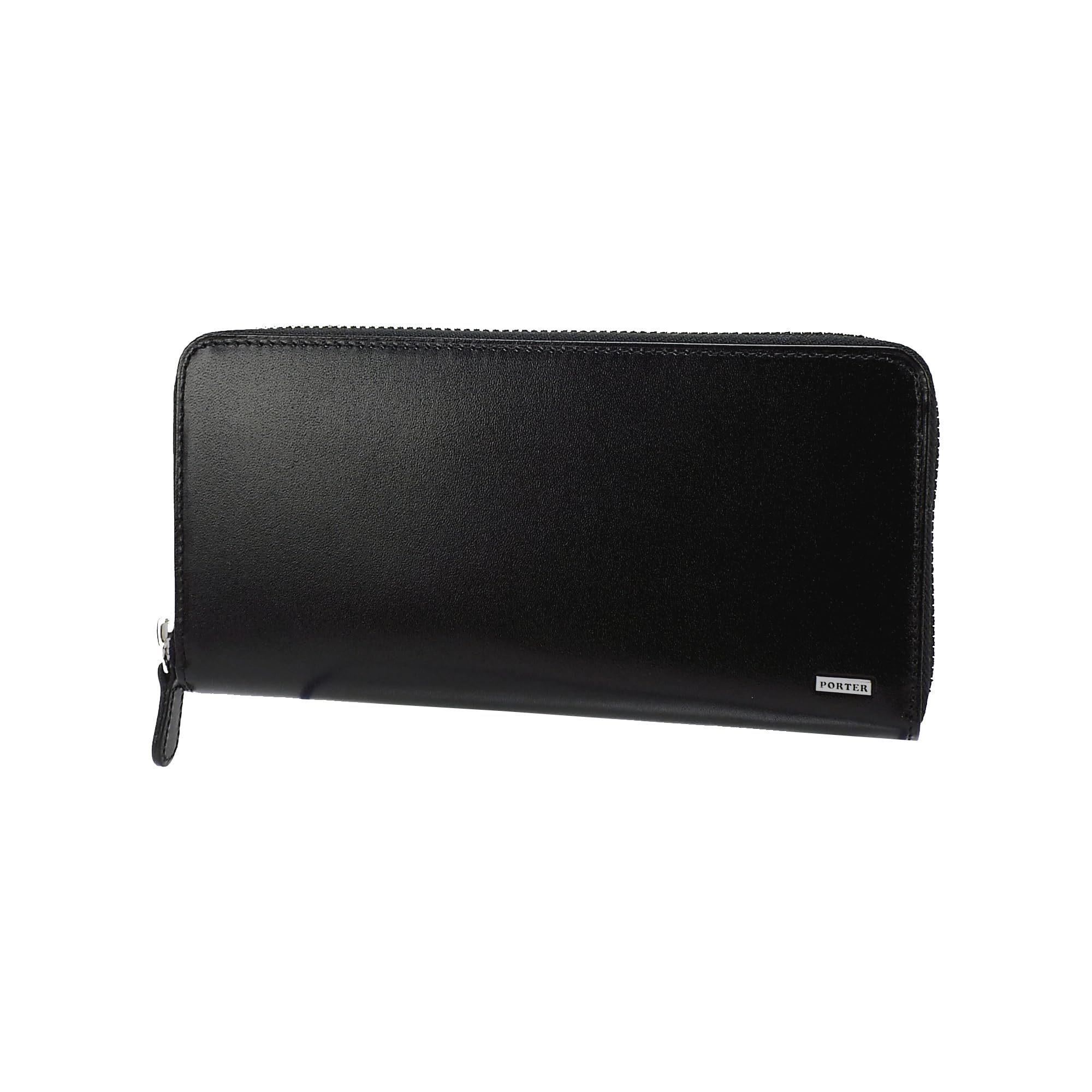 

SHEEN Long Wallet Round Zipper Wallet Leather [Porter] (Black/BLK)