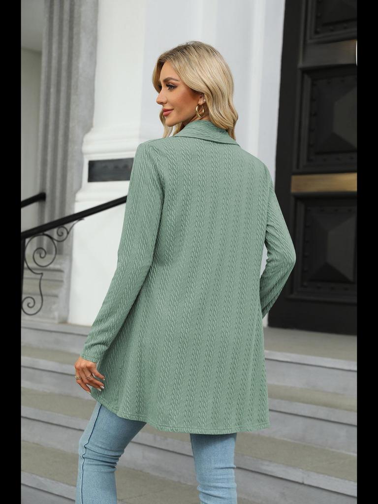 Suéter cárdigan de punto de color liso para mujer otoño/invierno 2023