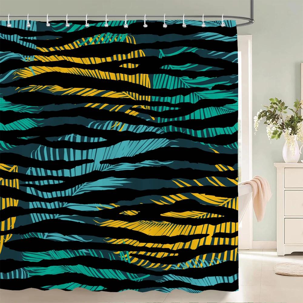 Zebra Animal Shower Curtains With Hooks Waterproof 3d Bathroom Curtains Decoration 180*240cm Printing Washable Bath Screen