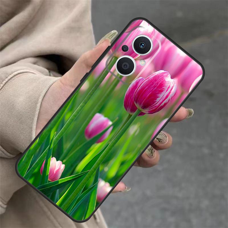 Tulips Flower Case For OPPO Reno 14 12 11 10 13 Pro 14F 13F 12F 11F 8 7 Lite OPPO Find X9 X8 X6 Pro Cover